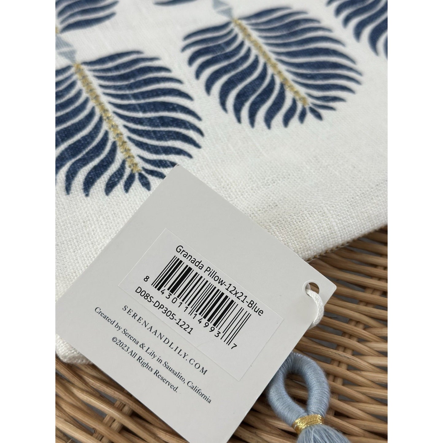 Granada Pillow Cover (12”x21”)-Blue - The Home Decor Outlet