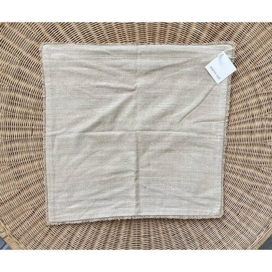Wiltshire Raw Silk Pillow Cover (22” SQ)-Natural Brown - The Home Decor Outlet