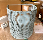 Santa Barbara Rattan Sconce-Blue