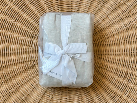 Macramé Crib Skirt-Flax - The Home Decor Outlet