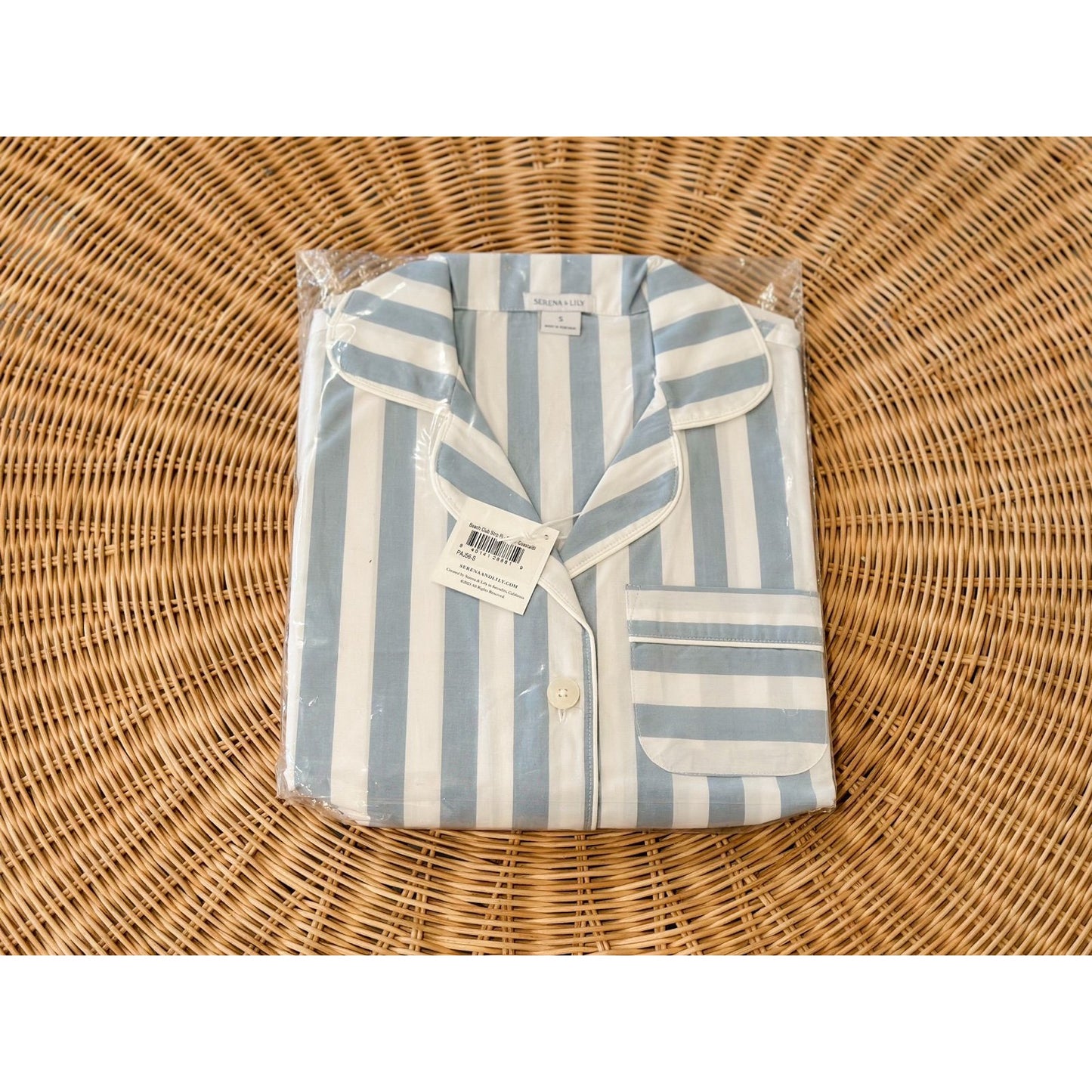 Beach Club Stripe Pajamas-Coastal Blue - The Home Decor Outlet