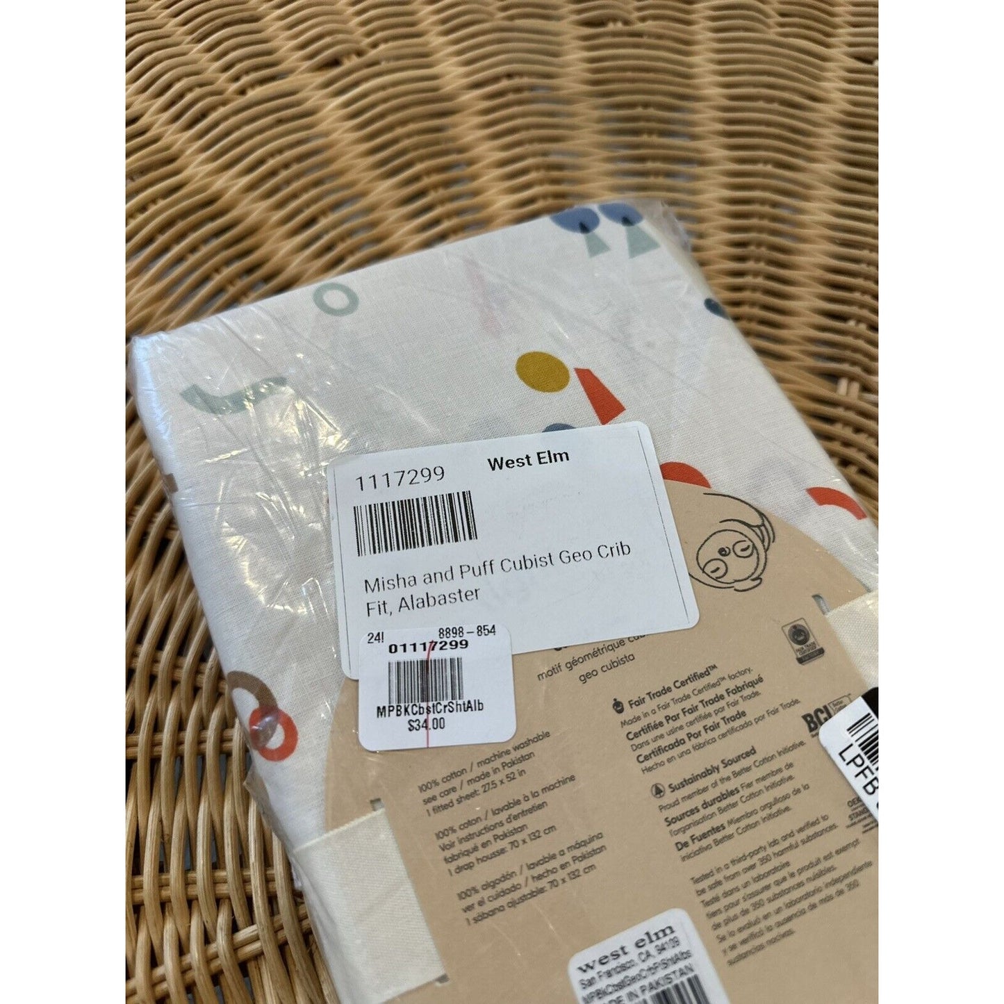 West Elm Kids x Misha & Puff Cubist Geo Crib Fitted Sheet - The Home Decor Outlet