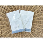 Border Frame Sateen Standard Shams (Set of 2)-Coastal Blue