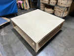 Blake Square Raffia Coffee Table - The Home Decor Outlet