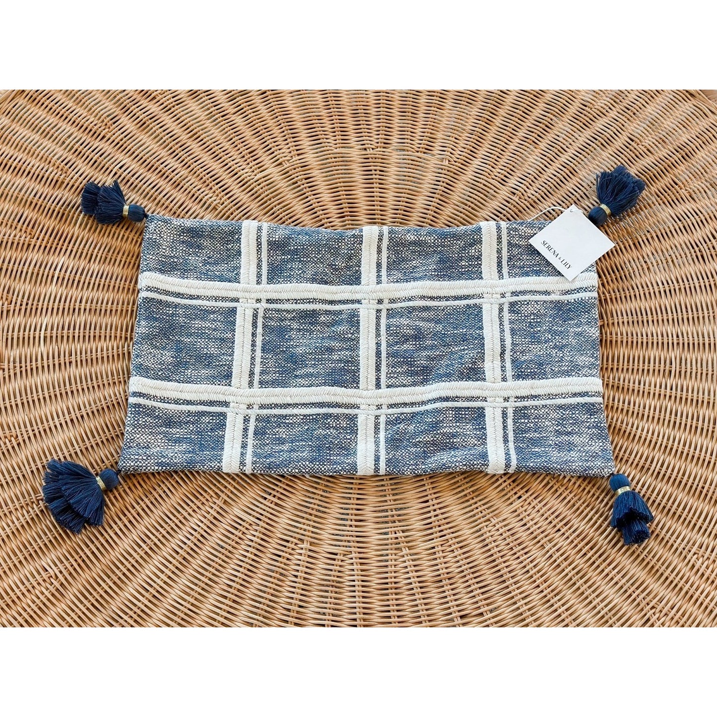 Ashby Pillow Cover (12”x21”)-Vintage Indigo - The Home Decor Outlet