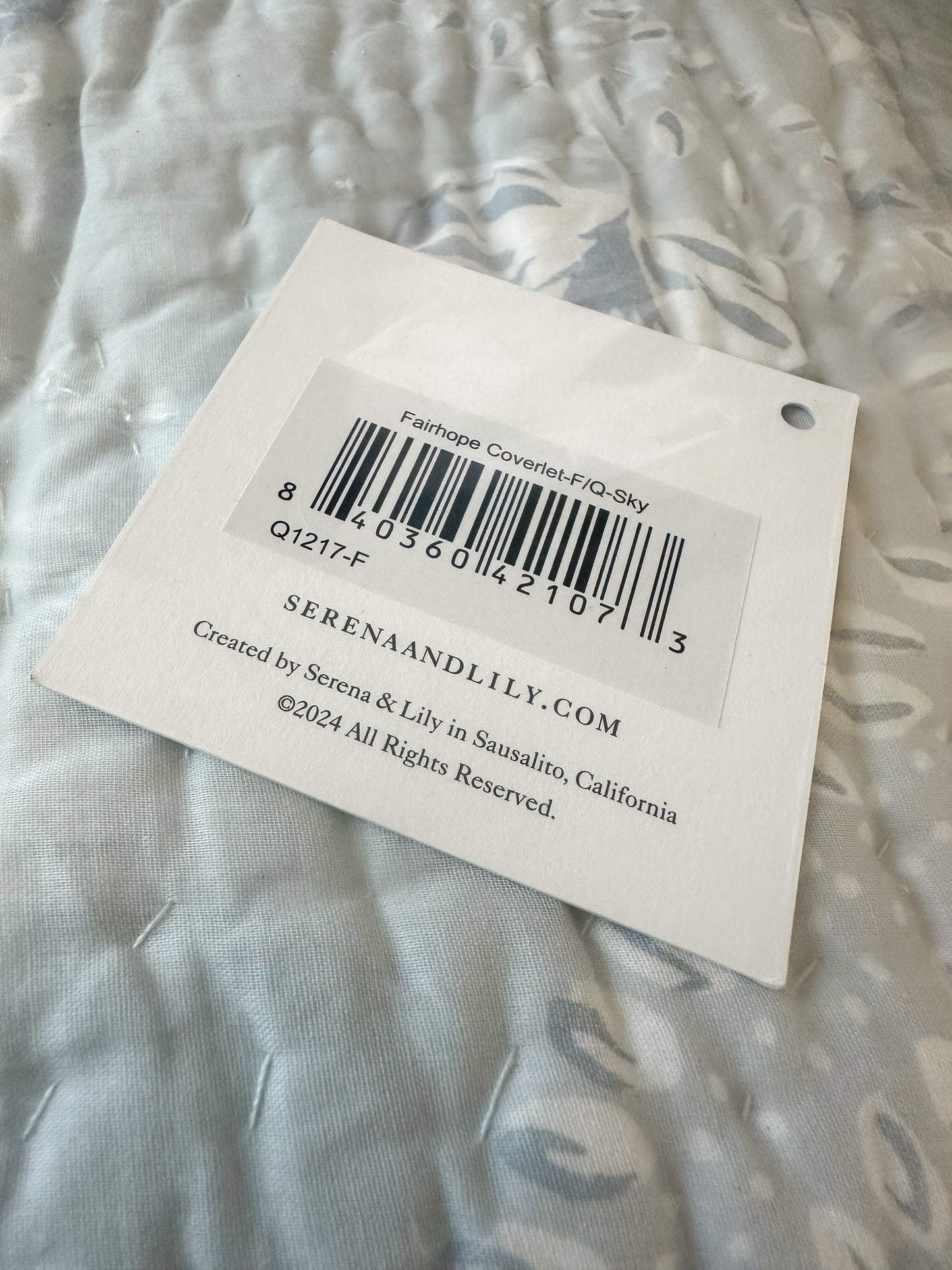 Fairhope Coverlet-Sky - The Home Decor Outlet