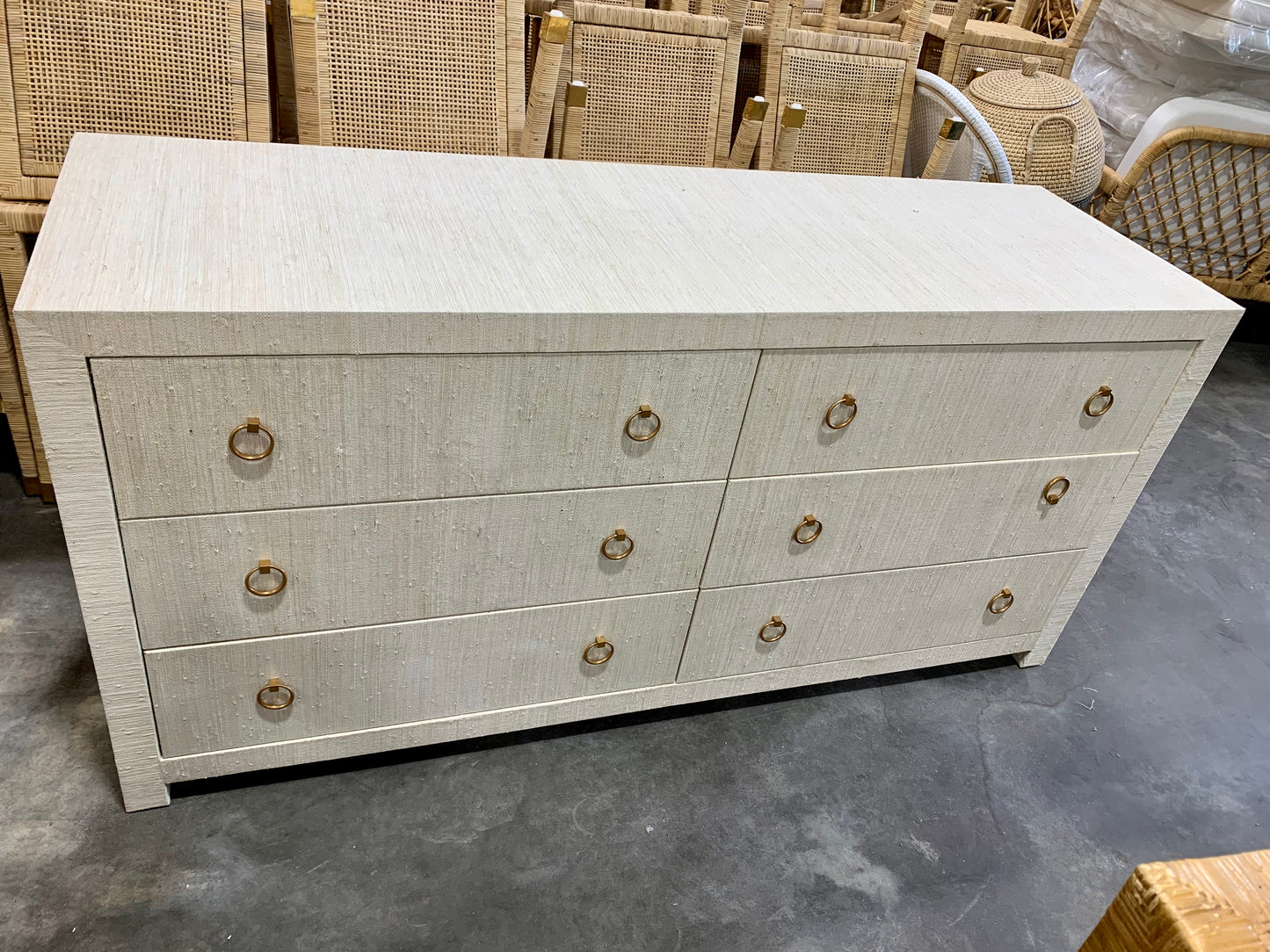 Blake Dresser (Wide 6-Drawer)-Natural - The Home Decor Outlet