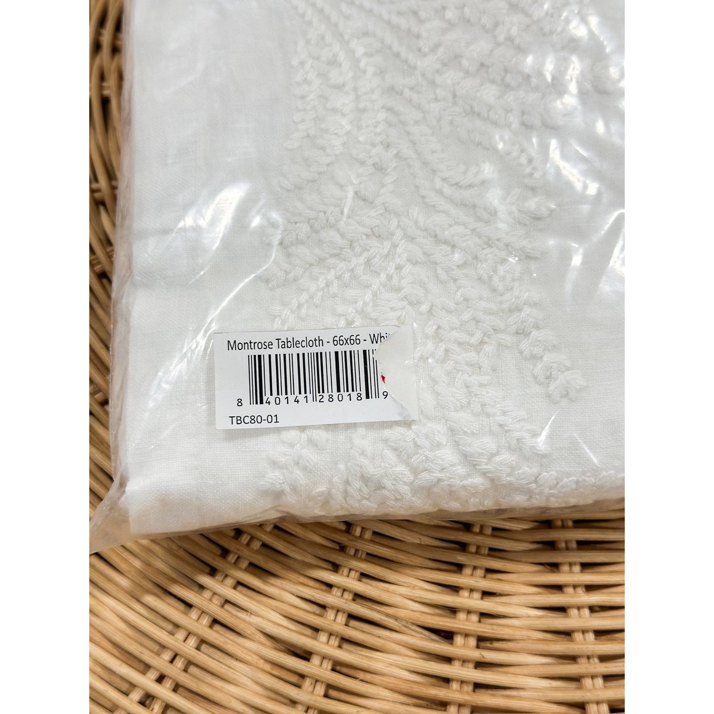 Montrose Tablecloth-White - The Home Decor Outlet