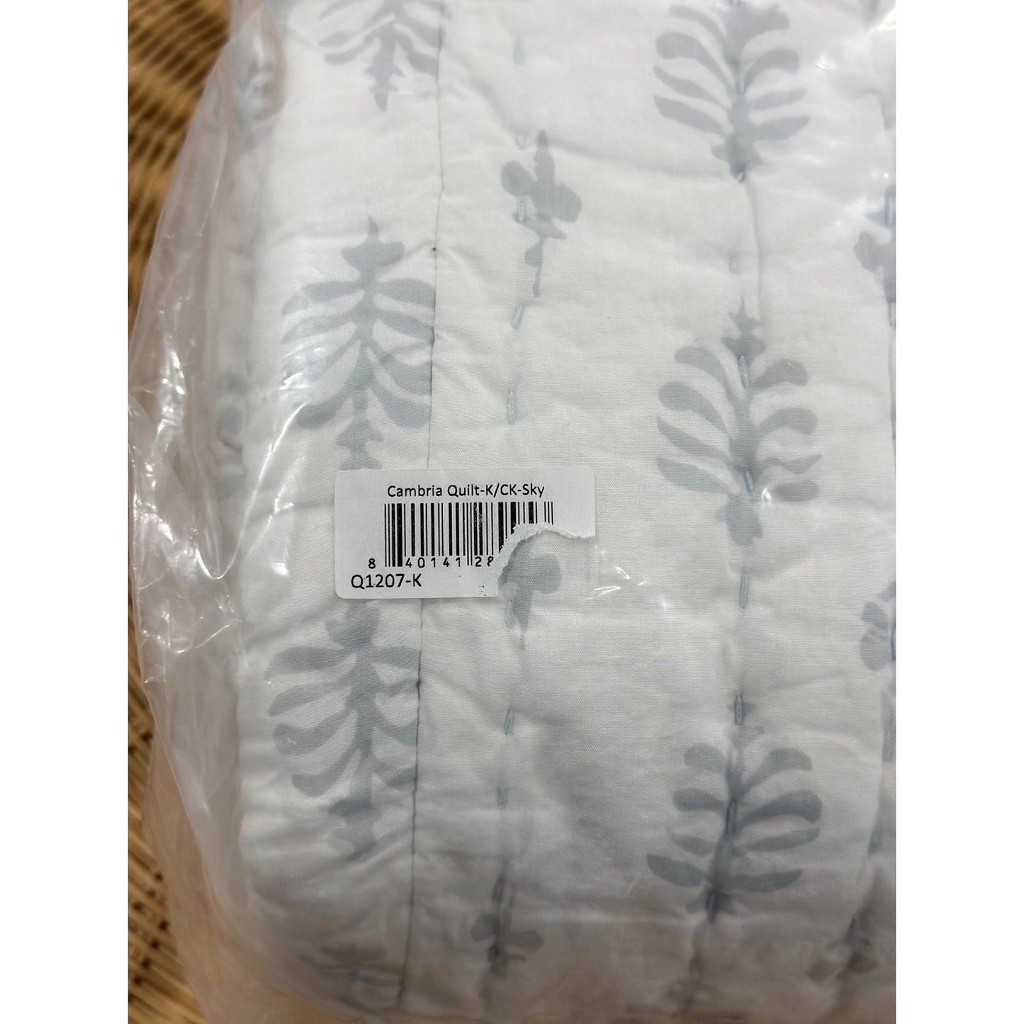 Cambria Quilt (K/CK)-Sky - The Home Decor Outlet