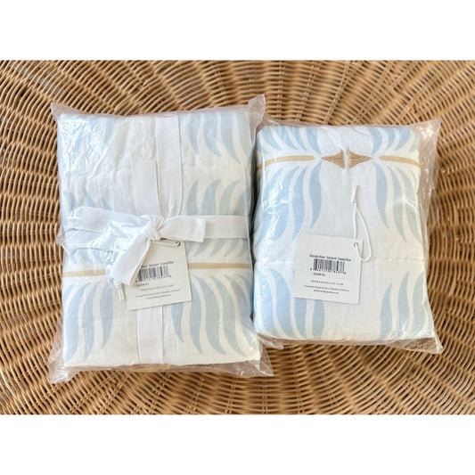 Granada Standard Shams (Set of 2)-Coastal Blue - The Home Decor Outlet