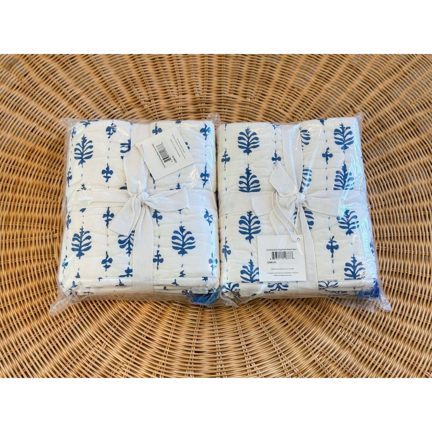Cambria King Shams (Set of 2)- French Blue - The Home Decor Outlet