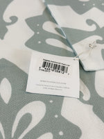 Acanthus Outdoor Pillow Cover (24” SQ)-Seaglass Blue Green