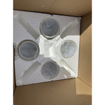 Visual Comfort Go Lightly Medium Chandelier (White Linen Shades)-Gild/Gold