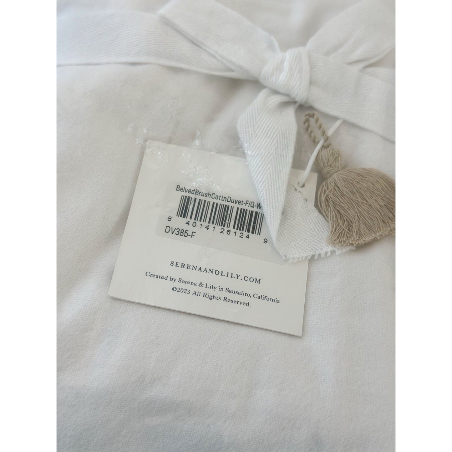 Belvedere Flannel Duvet Cover (F/Q) & 2 Euro Shams-White/Blue
