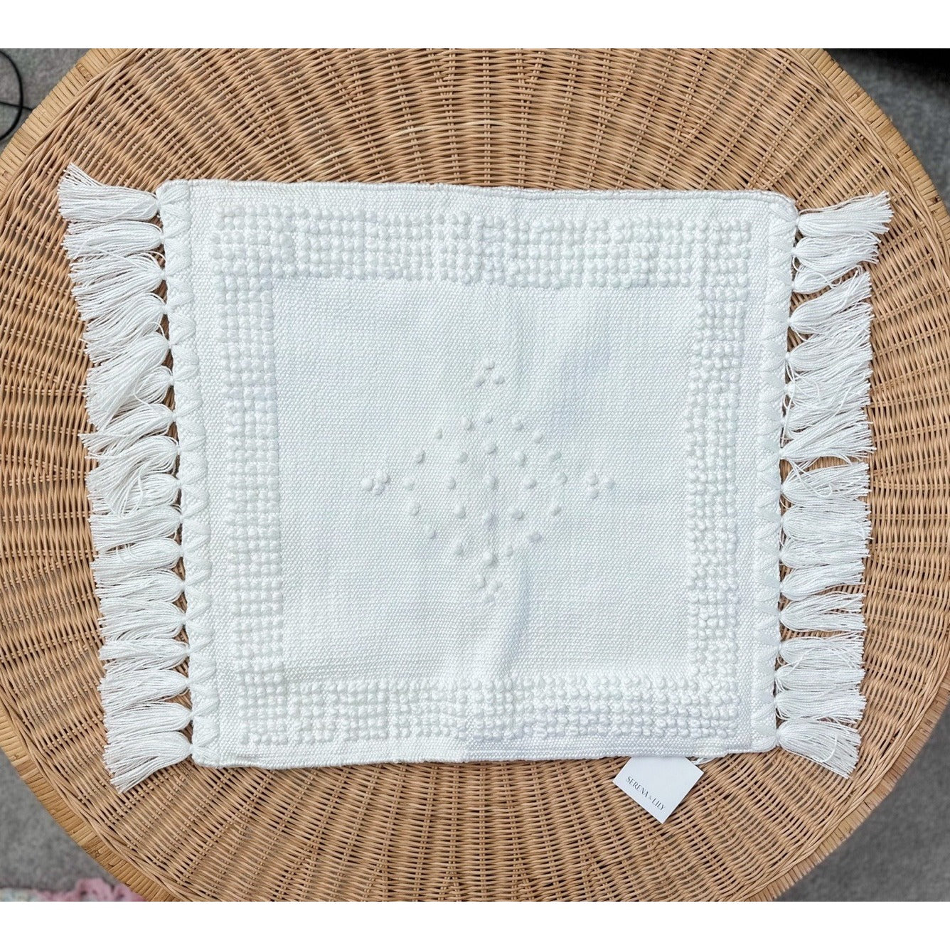 Montecito Outdoor Pillow Cover (24” SQ)-White - The Home Decor Outlet