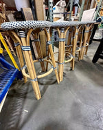Riviera Backless Bar Stool-Navy/White - The Home Decor Outlet
