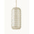 Capiz Honeycomb Oblong Pendant-Brass Gold