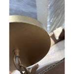 Capiz Honeycomb Oblong Pendant-Brass Gold