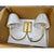Calistoga Double Sconce (White Linen Shades)-Brass Gold - The Home Decor Outlet