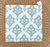 Acanthus Outdoor Pillow Cover (24” SQ)-Seaglass Blue Green