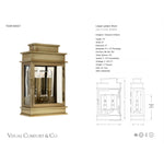 Visual Comfort Linear Lantern Short CHO 2908AB-Antique-Burnished Brass Gold