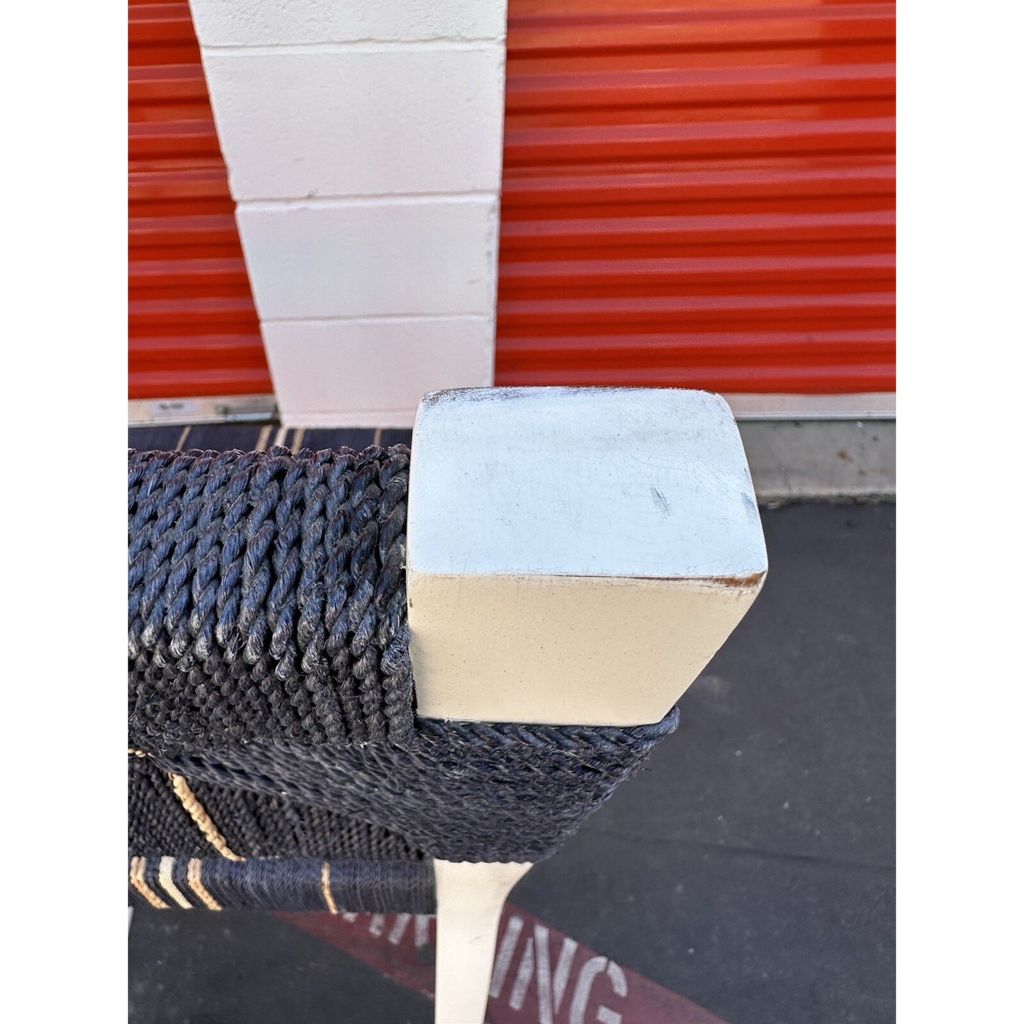 Carson Counter Stool-Navy/White