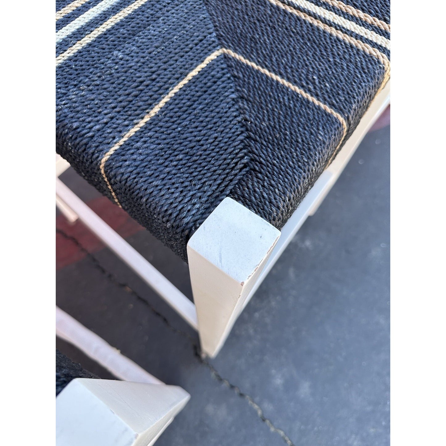 Carson Counter Stool-Navy/White