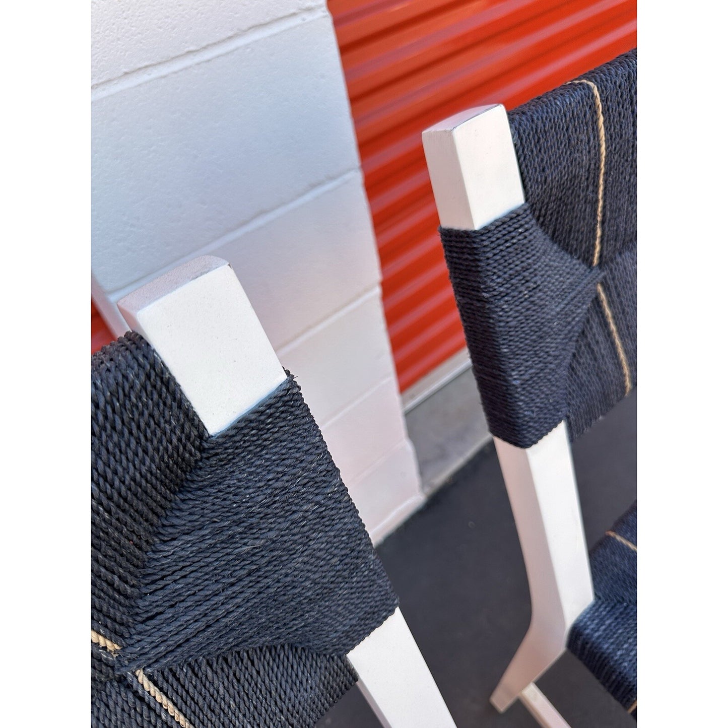 Carson Counter Stool-Navy/White