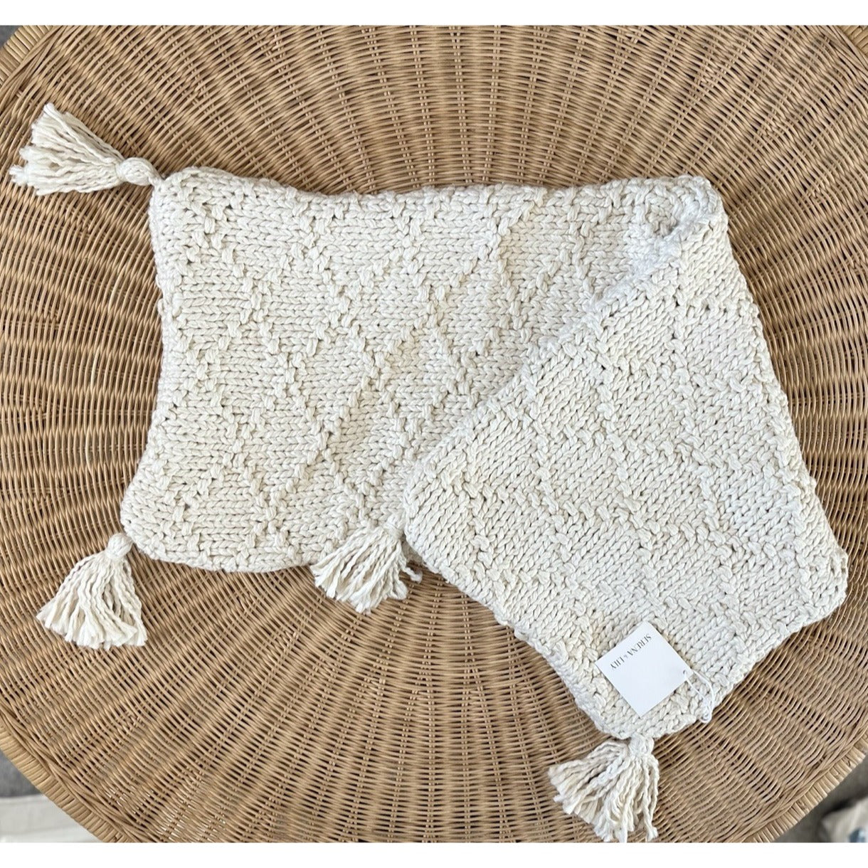 Fisherman's Knit Pillow Cover (14”x40”)-Ivory Beige - The Home Decor Outlet