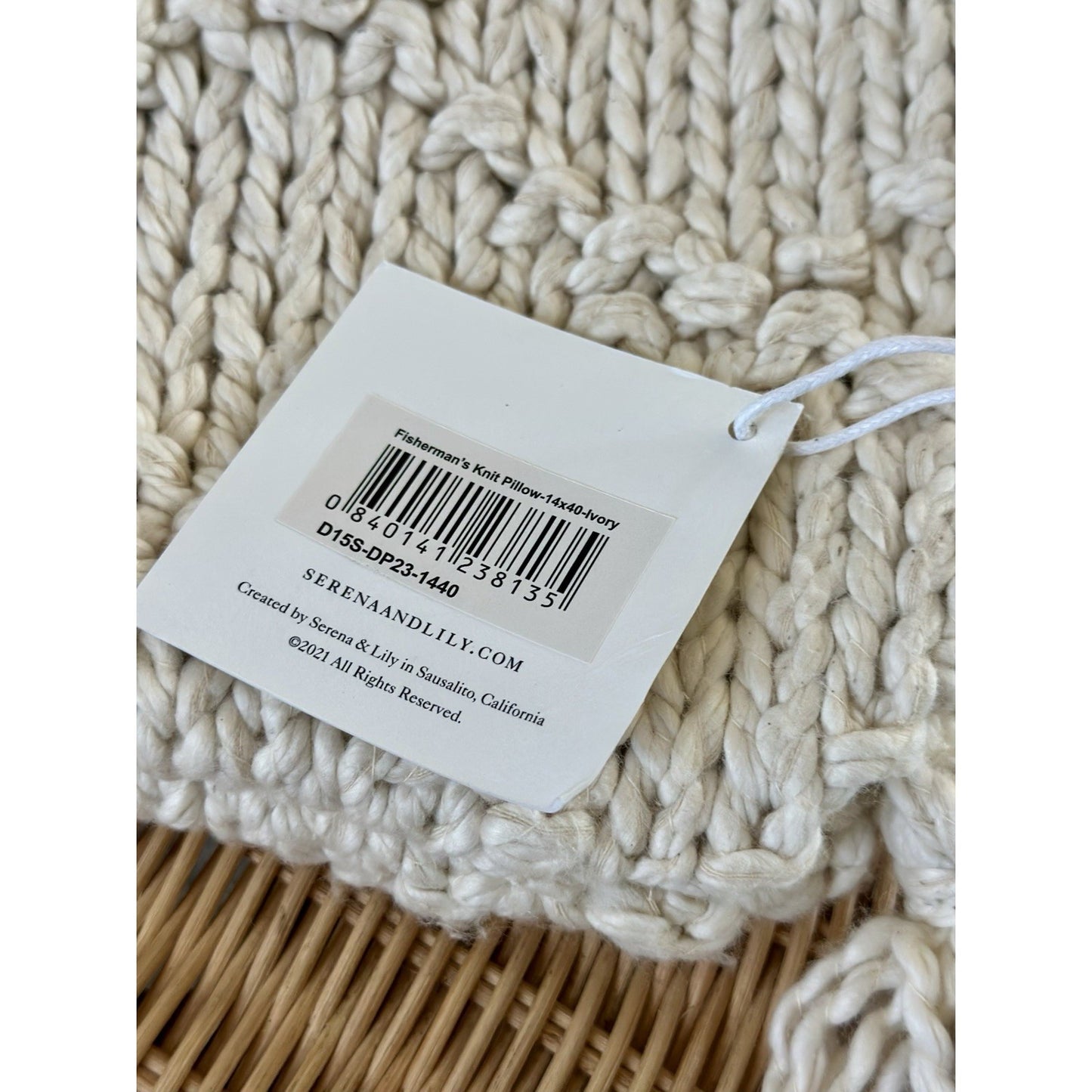 Fisherman's Knit Pillow Cover (14”x40”)-Ivory Beige - The Home Decor Outlet