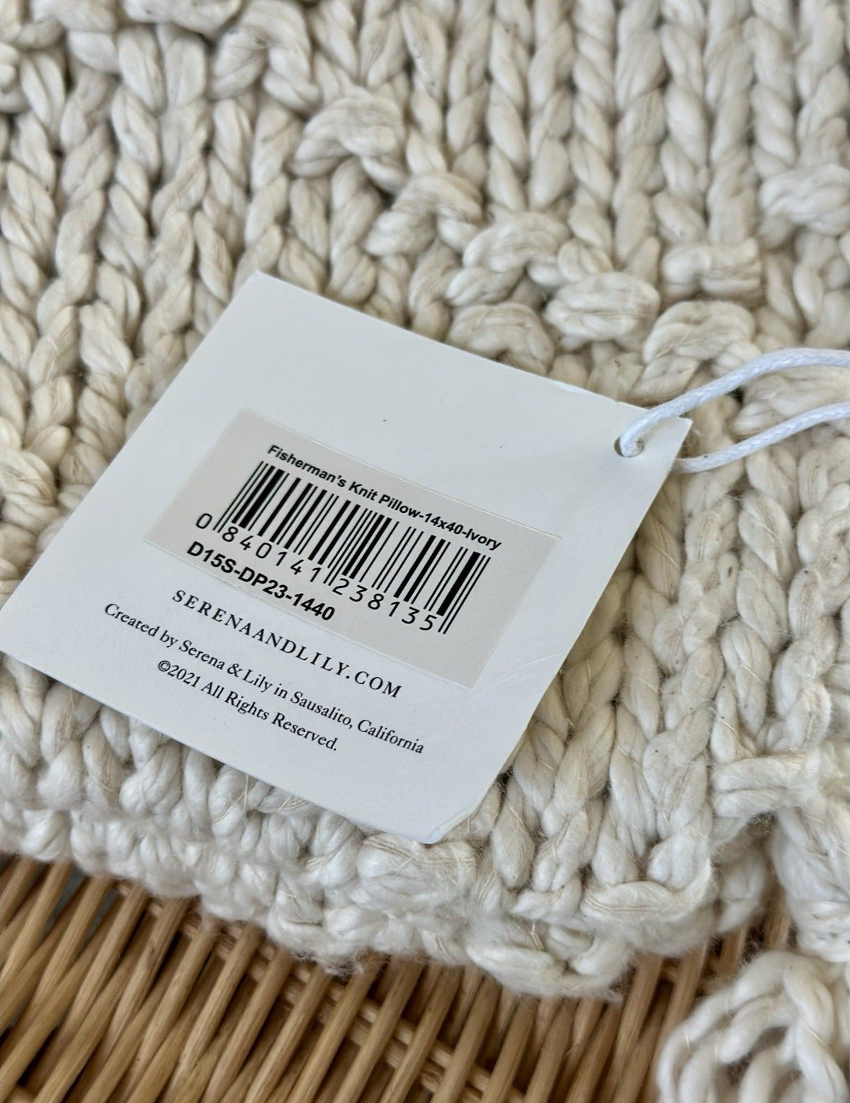 Fisherman's Knit Pillow Cover (14”x40”)-Ivory Beige - The Home Decor Outlet