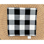 Gingham Pillow Cover (22”SQ)-Black/White