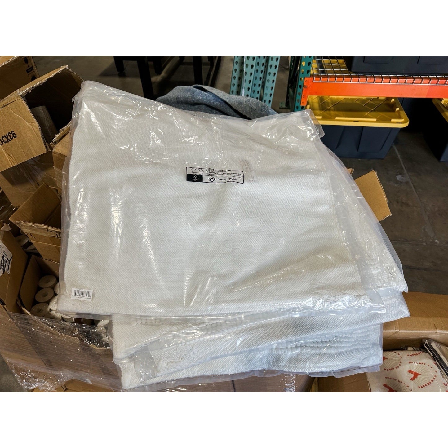Montecito Outdoor Floor Cushion Cover (28” SQ)-White