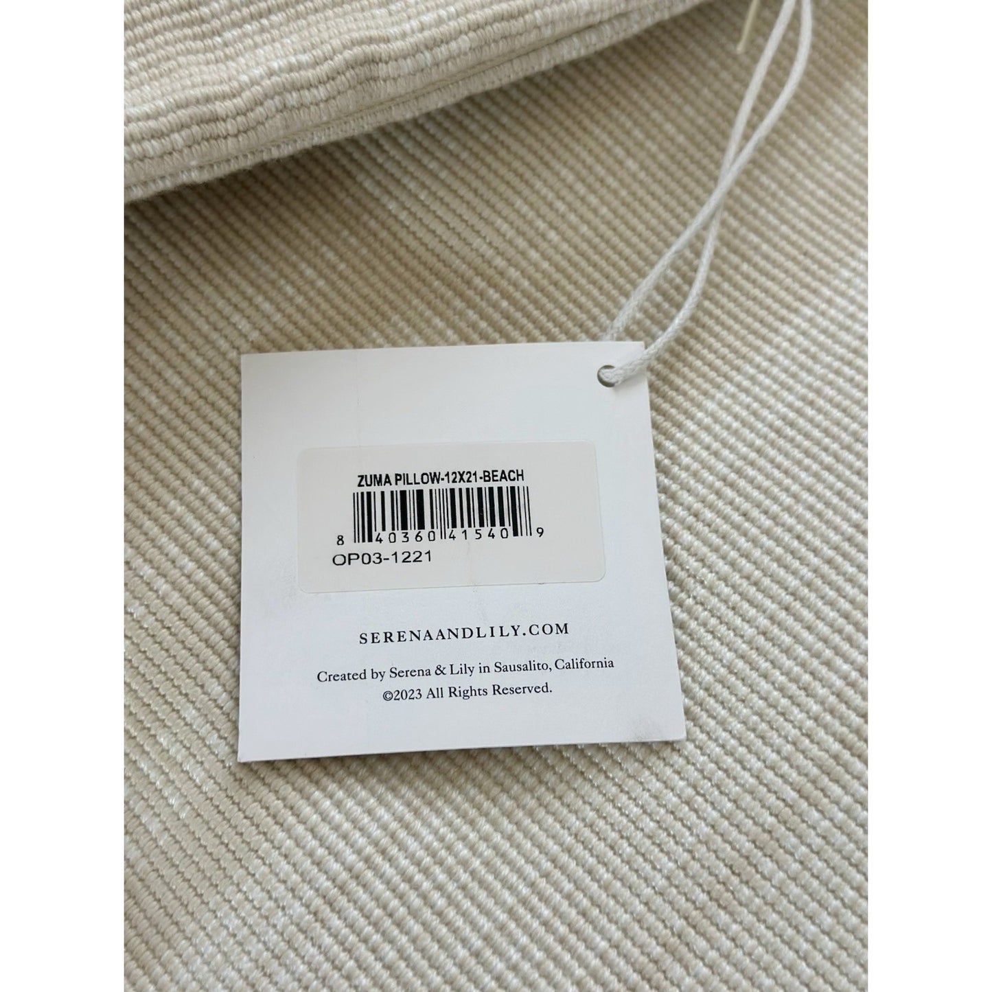 Zuma Outdoor Pillow Cover (12"x21")-Beach Beige
