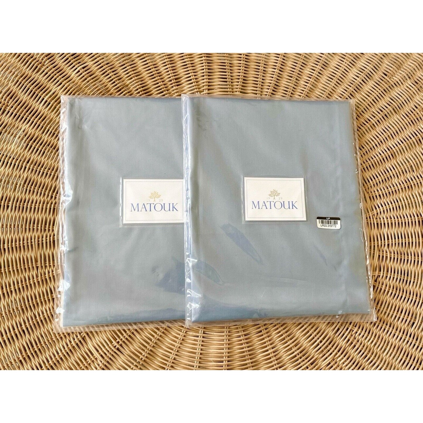 Matouk x Williams Sonoma Tesoro King Shams (Set of 2)-Hazy Blue - The Home Decor Outlet