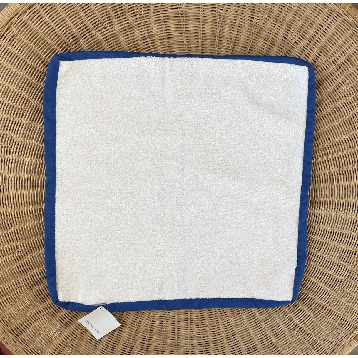 Sunbrella Seacliff Gusset Pillow Cover (24” SQ)- Blue - The Home Decor Outlet