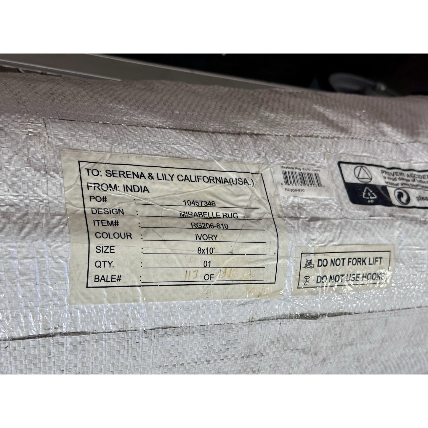 Mirabelle Rug (8’x10’)-Ivory Beige/Black