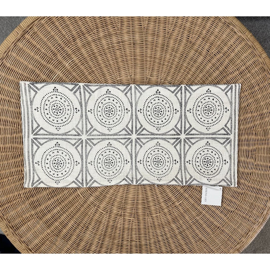 Camille Mosaic Pillow Cover (14”x30”)-Ivory/Beige - The Home Decor Outlet