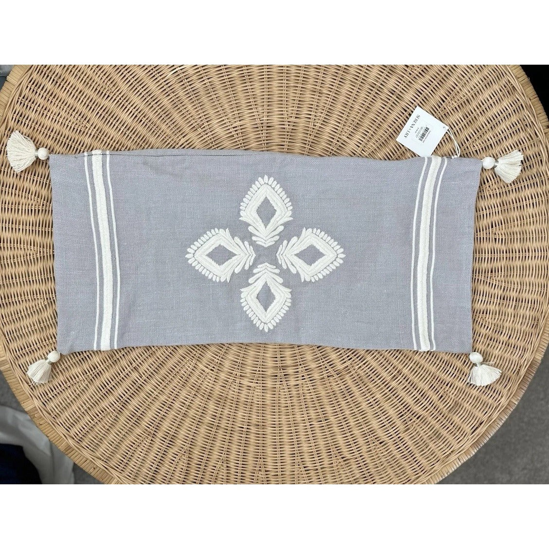 Leighton Pillow Cover (14”x30”)-Smoke Grey