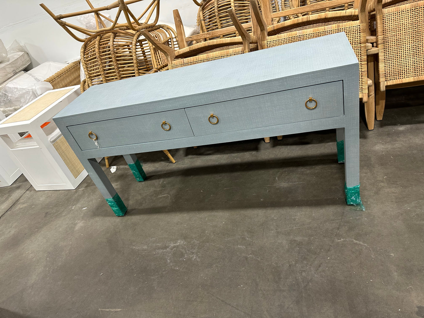 Driftway Console-Coastal Blue - The Home Decor Outlet