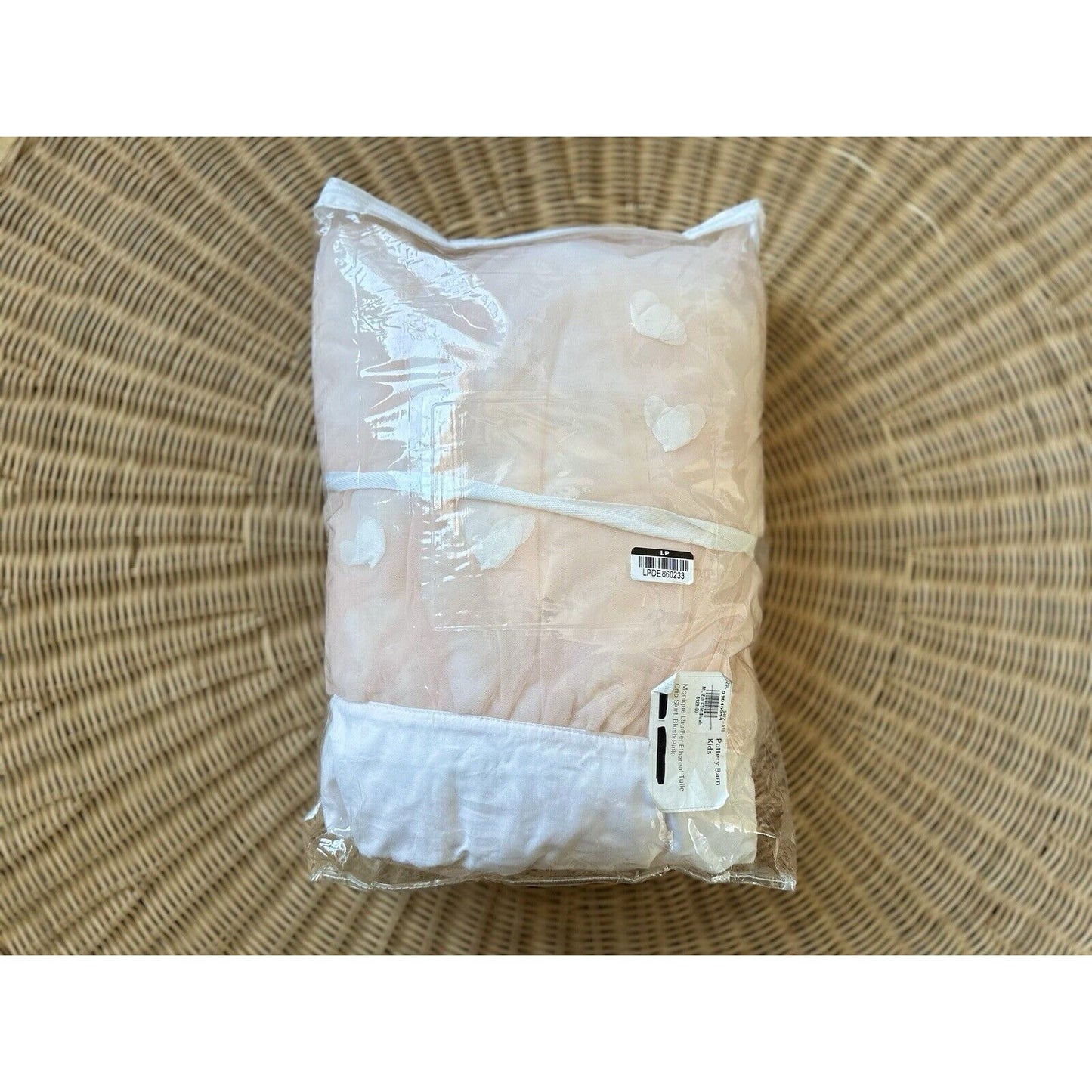 Pottery Barn Kids x Monique Lhuillier Ethereal Tulle Crib Skirt-Blush Pink - The Home Decor Outlet