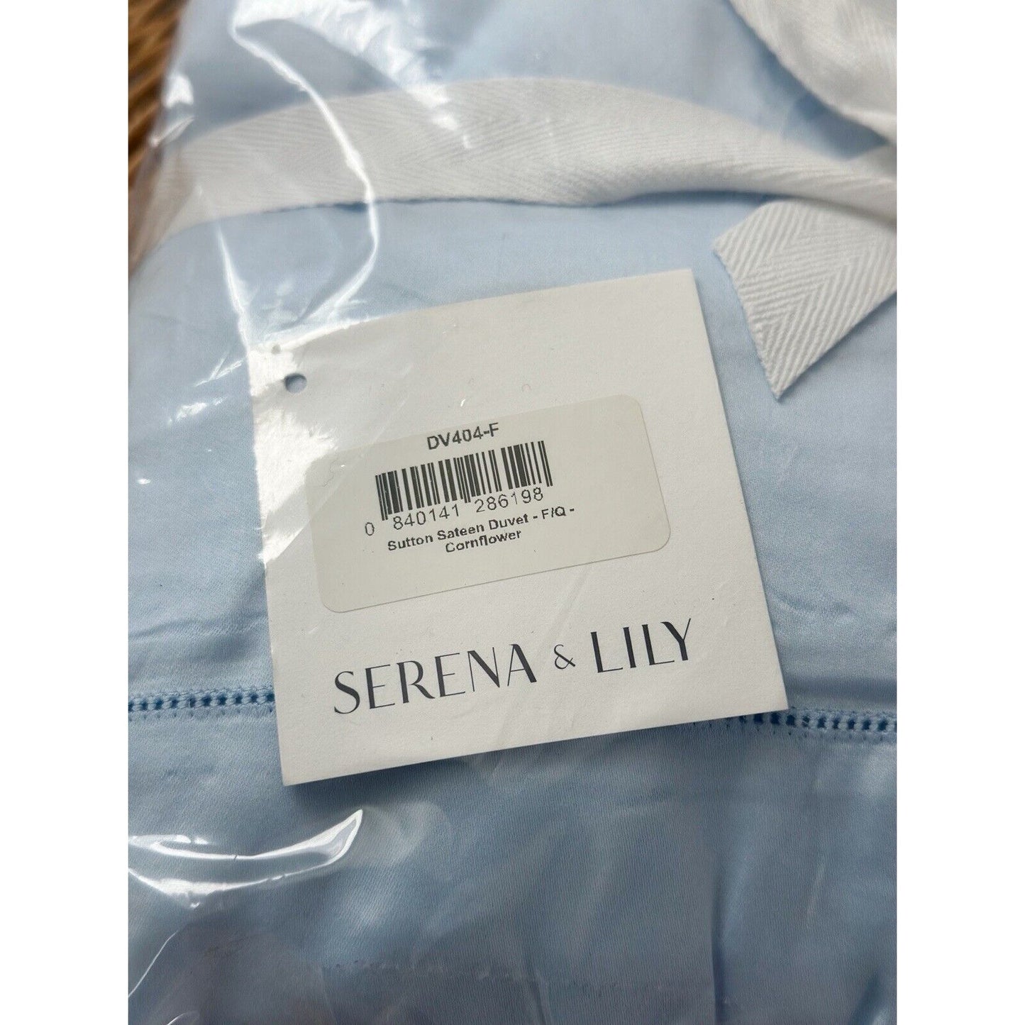 Sutton 610 TC Italian Sateen Duvet Cover (F/Q)-Cornflower (CL) - The Home Decor Outlet