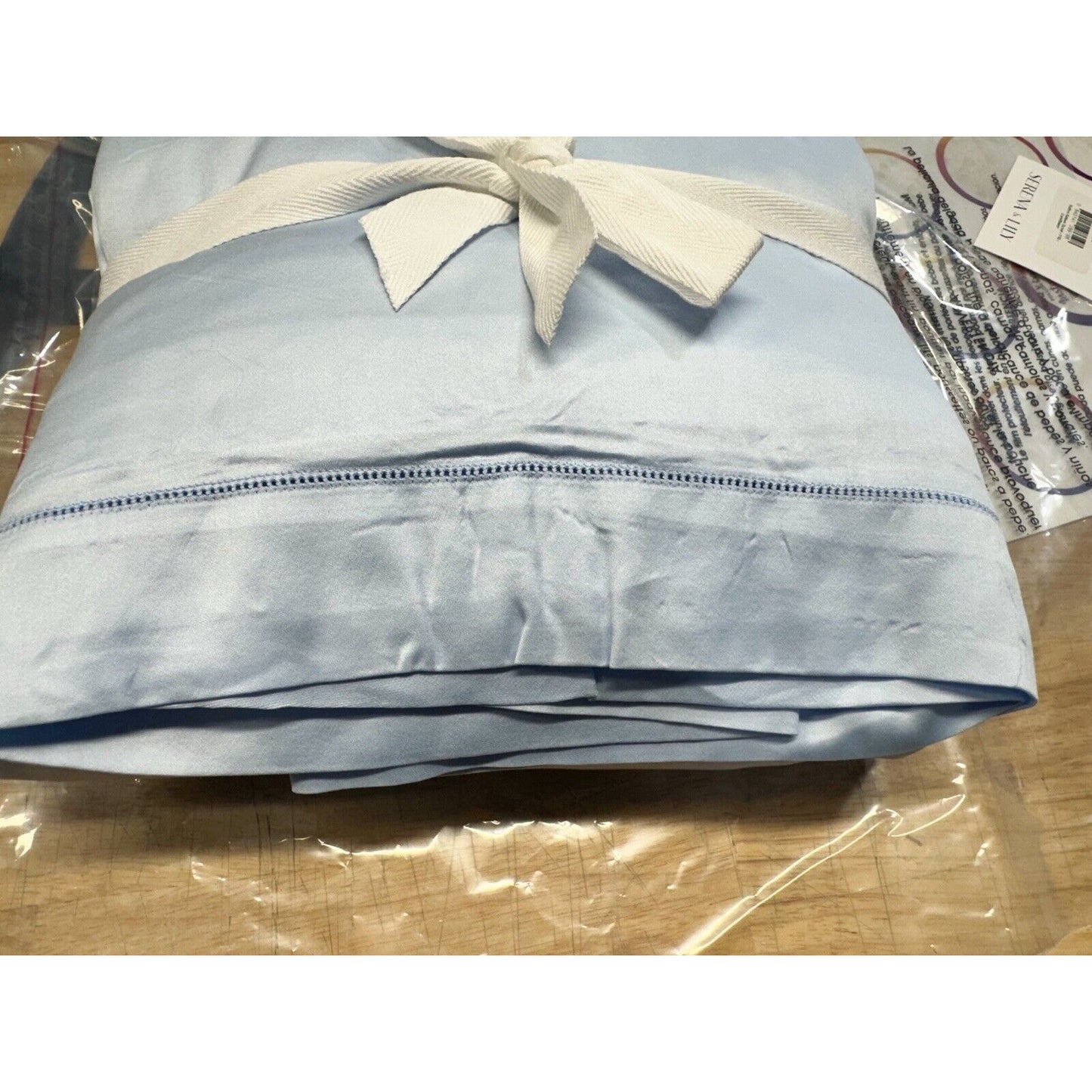 Sutton 610 TC Italian Sateen Duvet Cover (F/Q)-Cornflower (CL) - The Home Decor Outlet