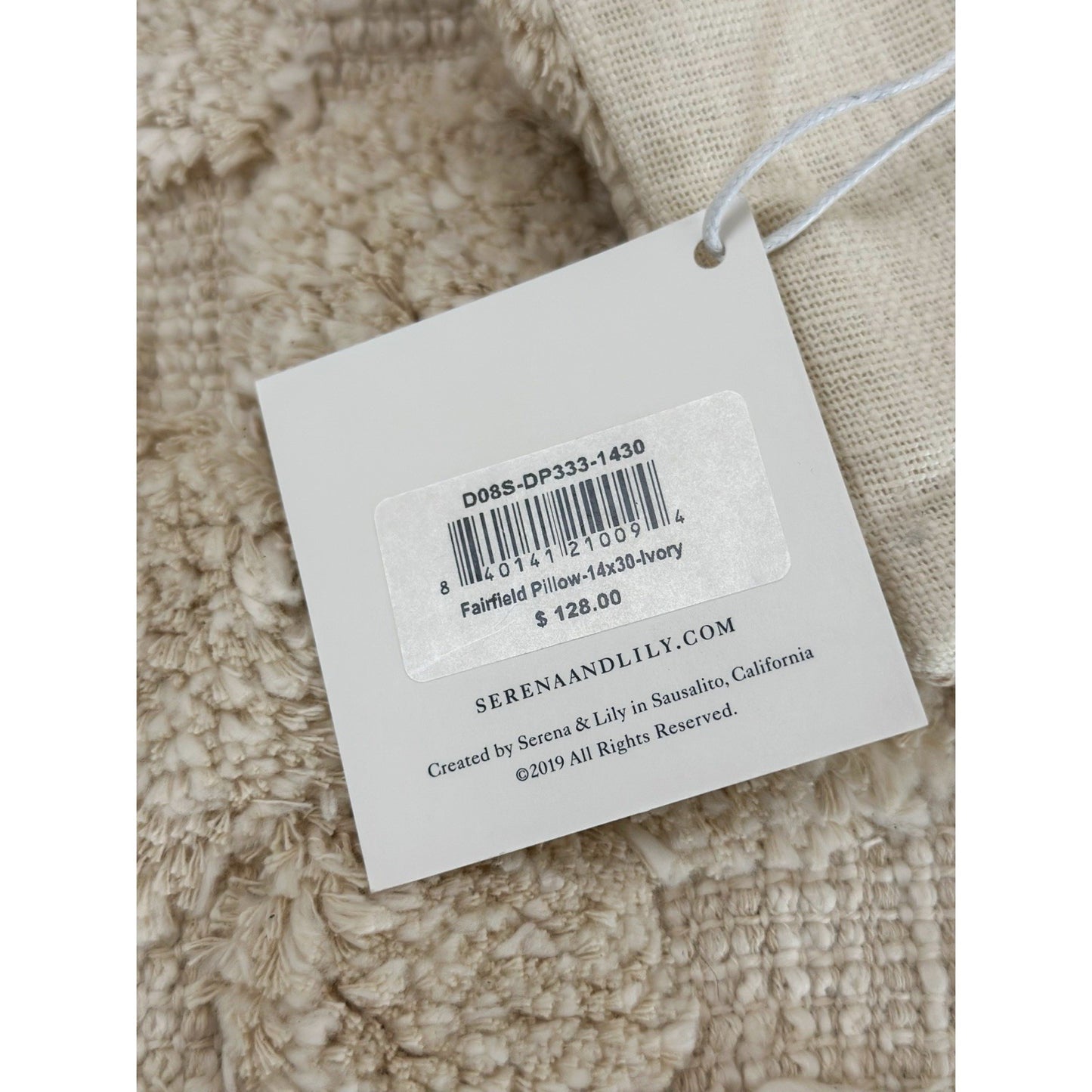 Fairfield Pillow Cover (14”x30”)-Ivory Beige