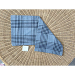 Blakely Plaid Alpaca Pillow Cover (14”x30”)-Chambray Blue