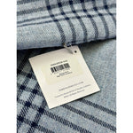 Blakely Plaid Alpaca Pillow Cover (14”x30”)-Chambray Blue