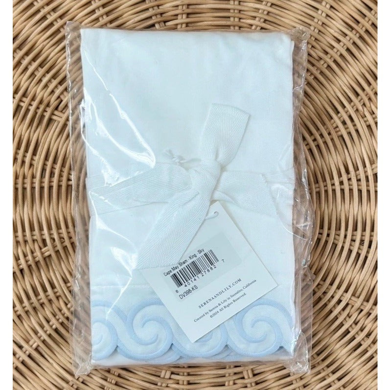 Cape May Sateen King Pillow Sham-Sky Blue