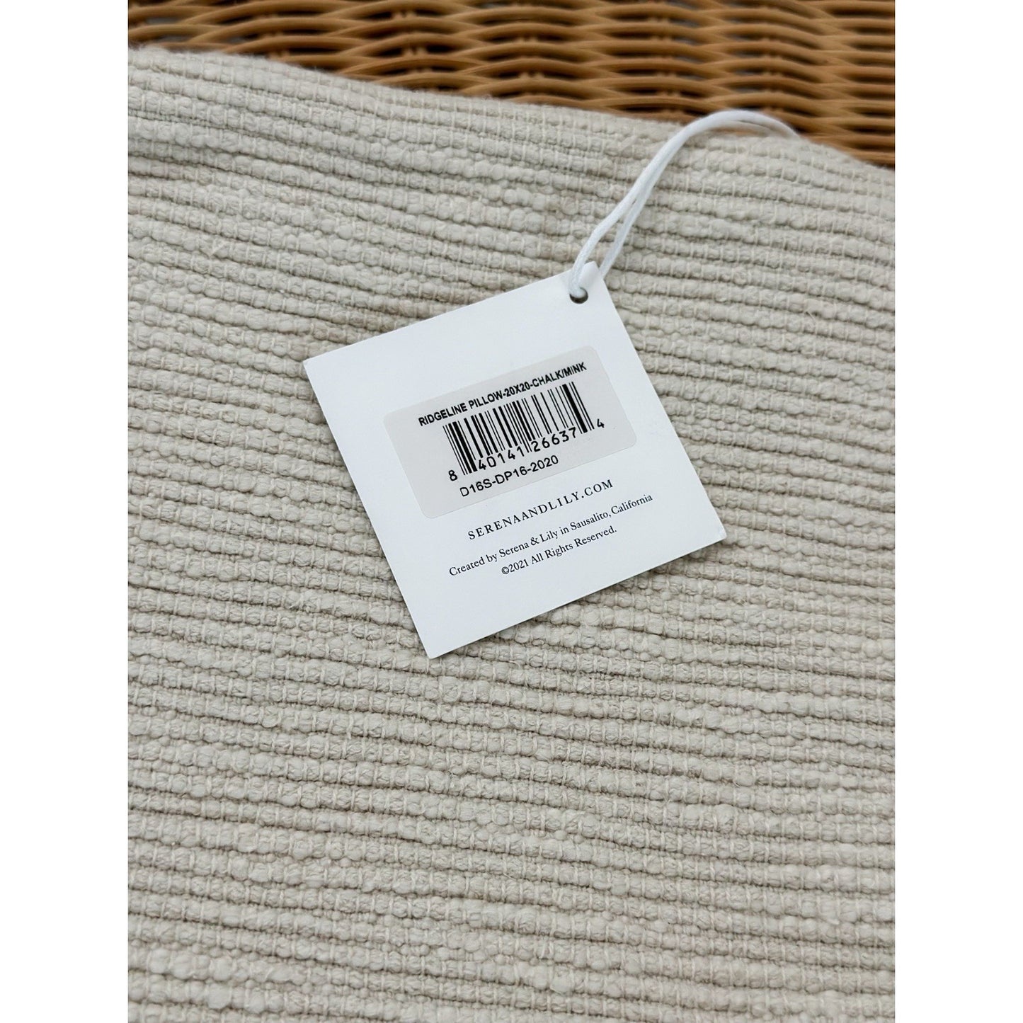 Ridgeline Pillow Cover (20” SQ)-Chalk Beige/Mink Brown - The Home Decor Outlet