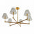 Larkspur Chandelier (White Shades)-Brass Gold Base