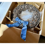 Pinecone Holiday Christmas Wreath (24” DIAM)-Brown/White Tip